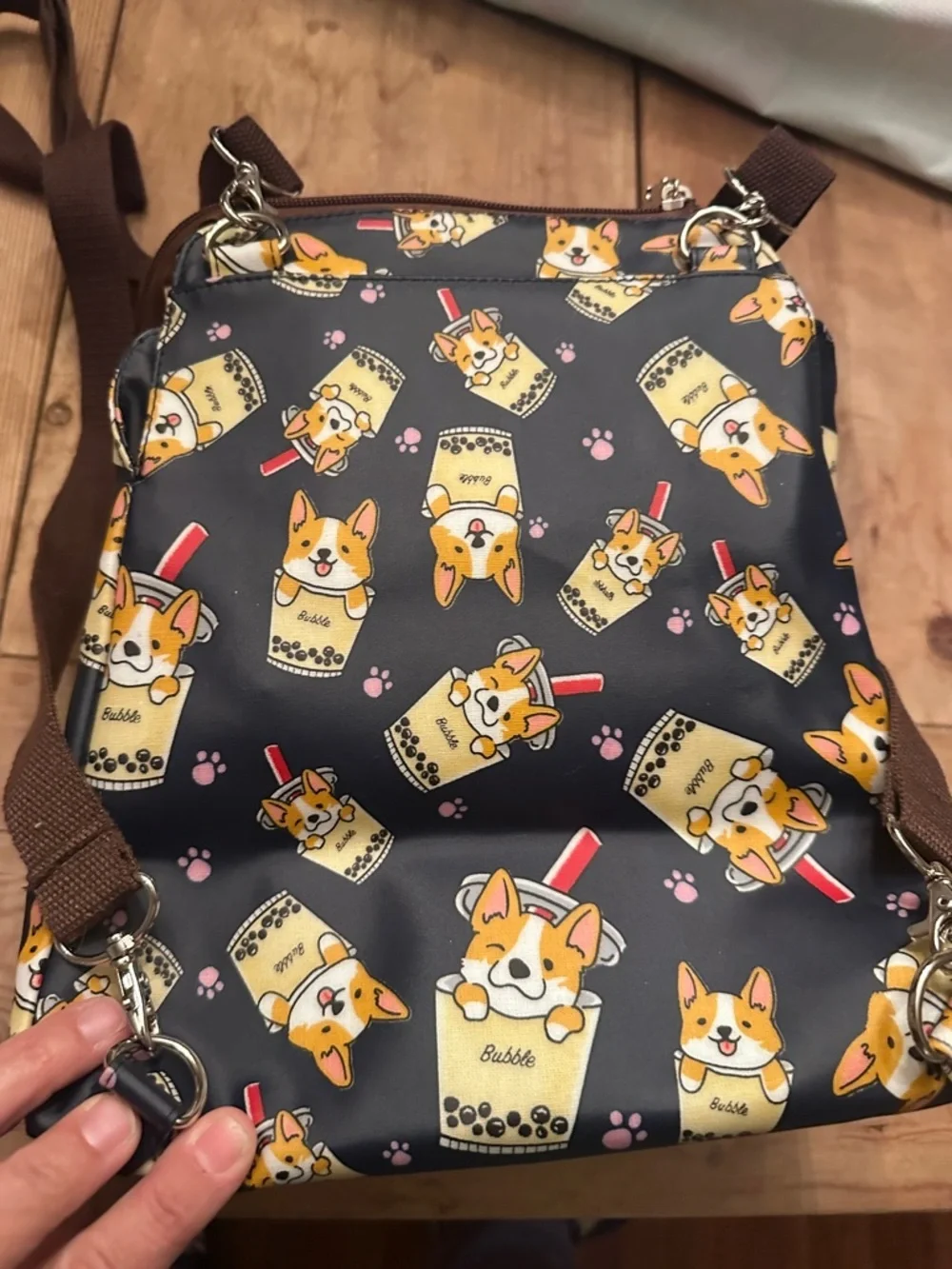 Uma Hana Boba Corgi Waterproof Convertible Multipurpose Backpack, Crossbody  Bag